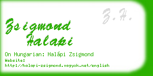 zsigmond halapi business card